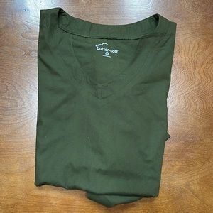 NWOT ARMY GREEN SCRUB TOP